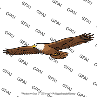 Bald eagle flying