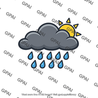 Tropical monsoon climate icon