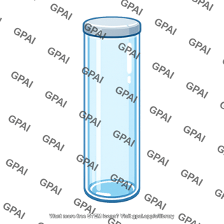 Glass cylinder sealed