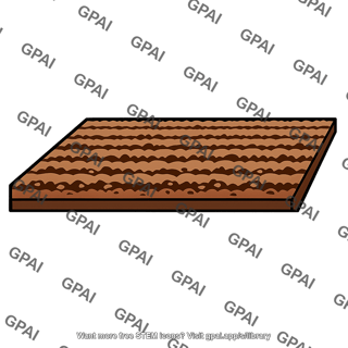 Plowed farm field