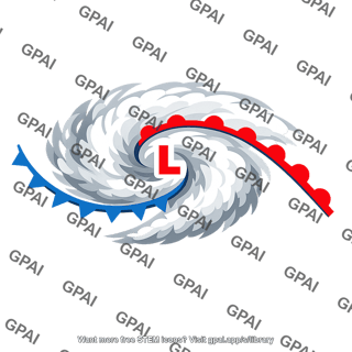 Midlatitude cyclone with fronts