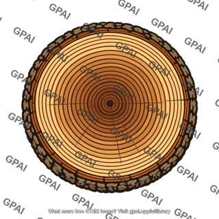 Tree trunk cross section