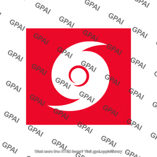 Hurricane warning symbol