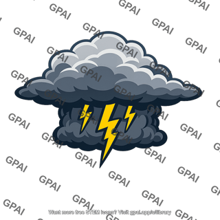 Thunderstorm with lightning
