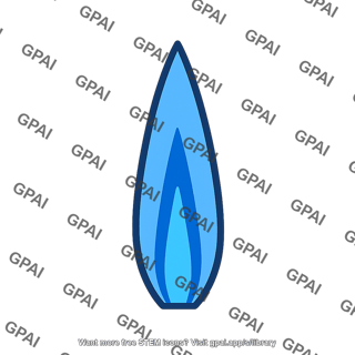 Natural gas flame