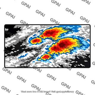 Infrared satellite image color enhanced