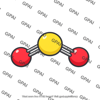 Sulfur dioxide molecule double bond