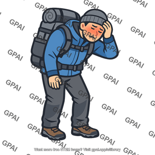 Mountain sickness hiker