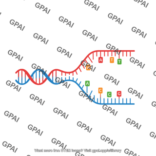 Open unwinding dna left side with nucleotides