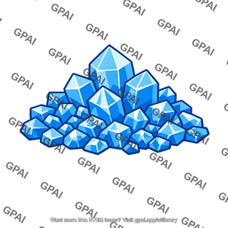 Blue crystal cluster