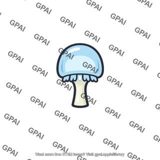 Blue mushroom