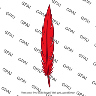 Red feather ornament