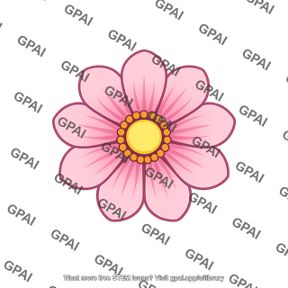 Radially symmetrical flower