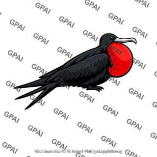 Male magnificent frigatebird