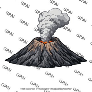 Erupting volcano