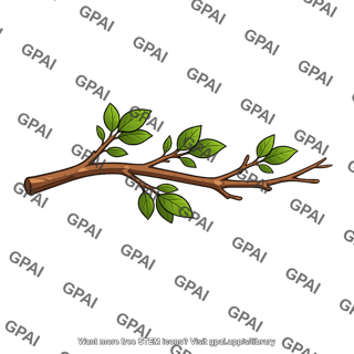 Tree branch with leaves