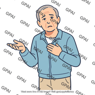 Confused elderly man