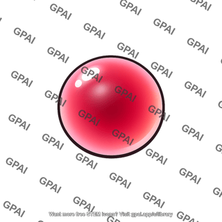 Red glossy bead