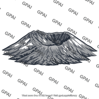 Volcano with crater