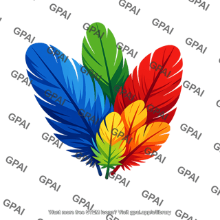 Colorful bird feathers