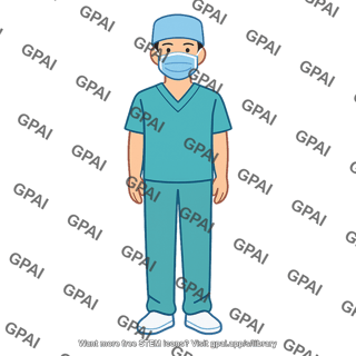 Medical staff masked
