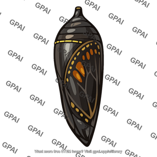 Butterfly pupa late stage