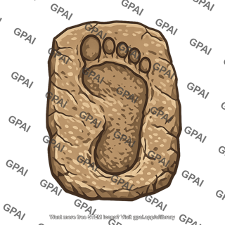 Fossilized footprint