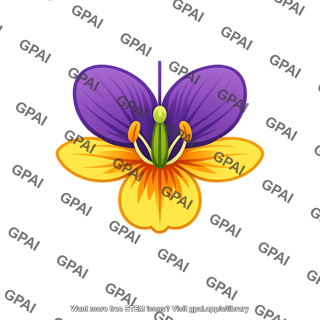 Bilaterally symmetrical flower