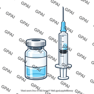 Vaccine vial with syringe