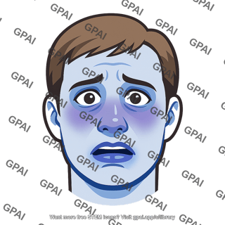 Patient blue in face