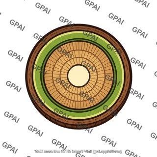 Woody stem cross section