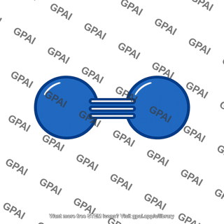 Nitrogen gas molecule