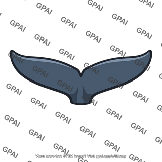 Whale tail fluke
