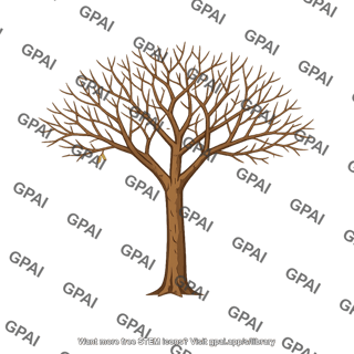 Tropical dry forest tree leafless