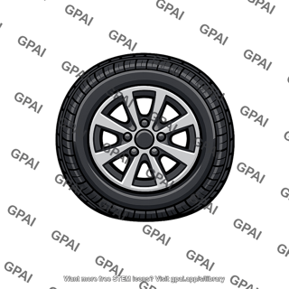 Car tire inflated