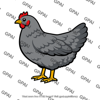 Hen gray feathered