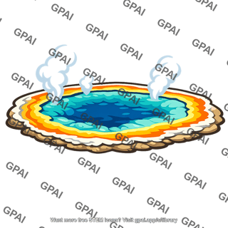 Yellowstone national park hot spring