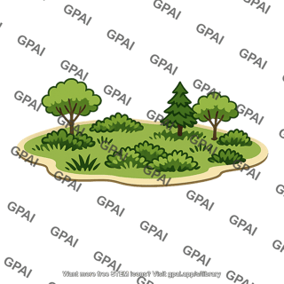 Terrestrial habitat patch with trees