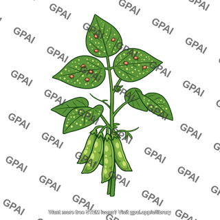 Lima bean plant infested