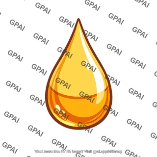 Golden liquid droplet