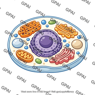 Animal cell cutaway