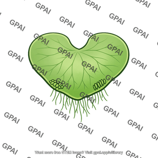 Fern prothallus gametophyte