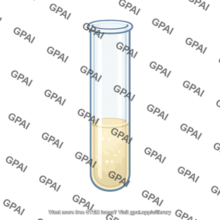 Test tube with liquid