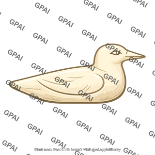 Ivory carving water bird