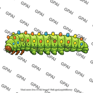Larva giant silk moth