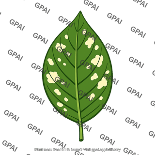 Leaf bleached spotted