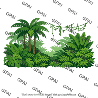 Tropical jungle foliage