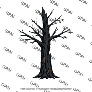 Tree burned