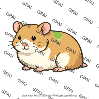 Hamster with green mark