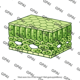 Mesophyll cutaway block